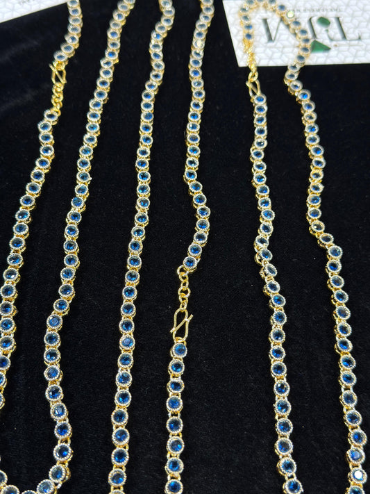 Elegant Zircon Mala | Blue Sapphire | The Jewels Merchant