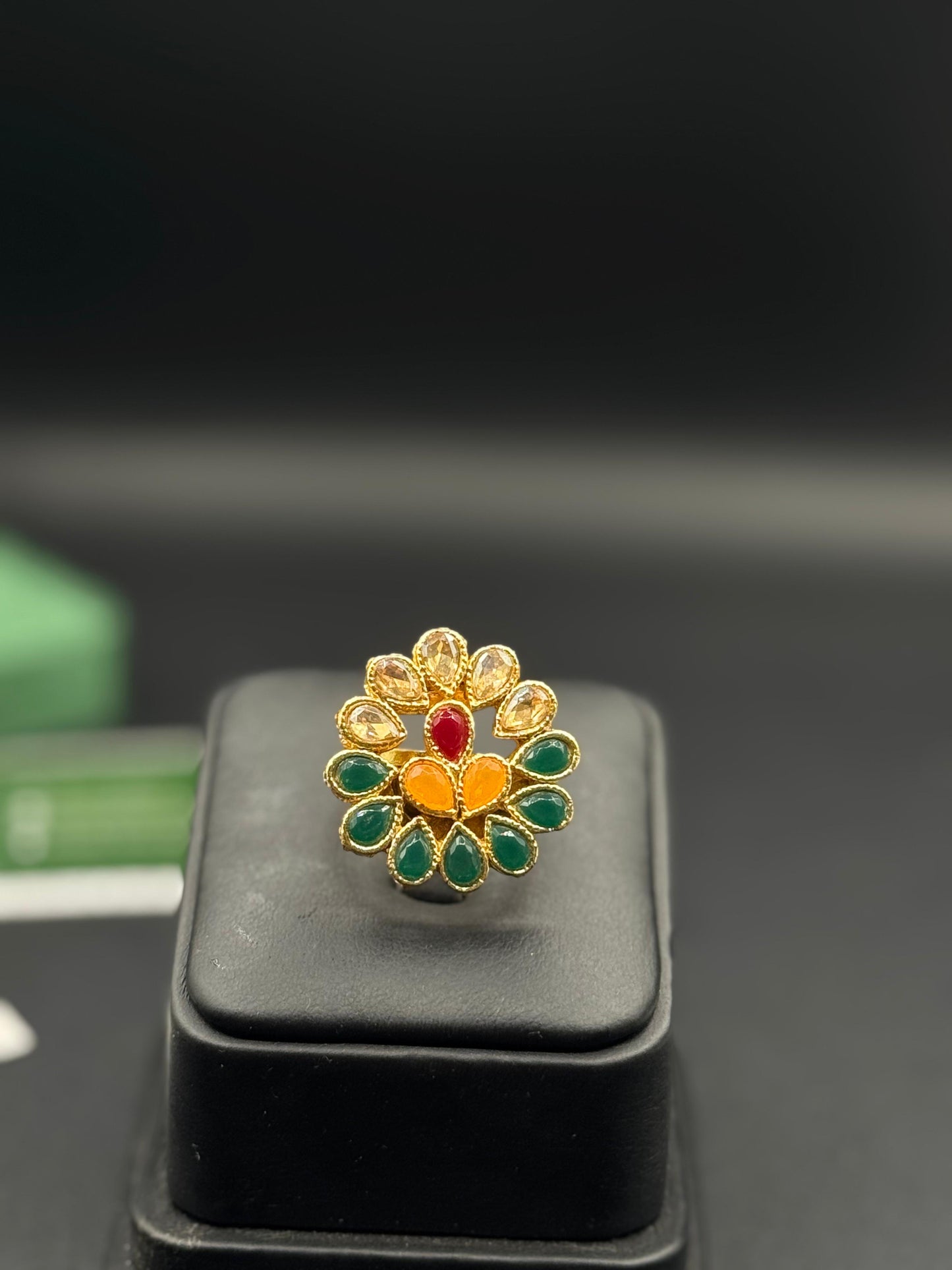 Kundan Ring | Traditional Adjustable Ring | The Jewels Merchant