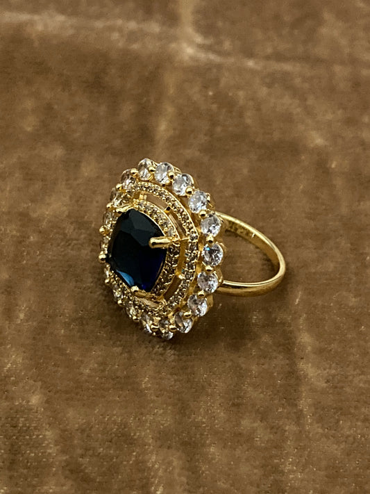 Premium Quality Gold Plated Zircon Studded Ring