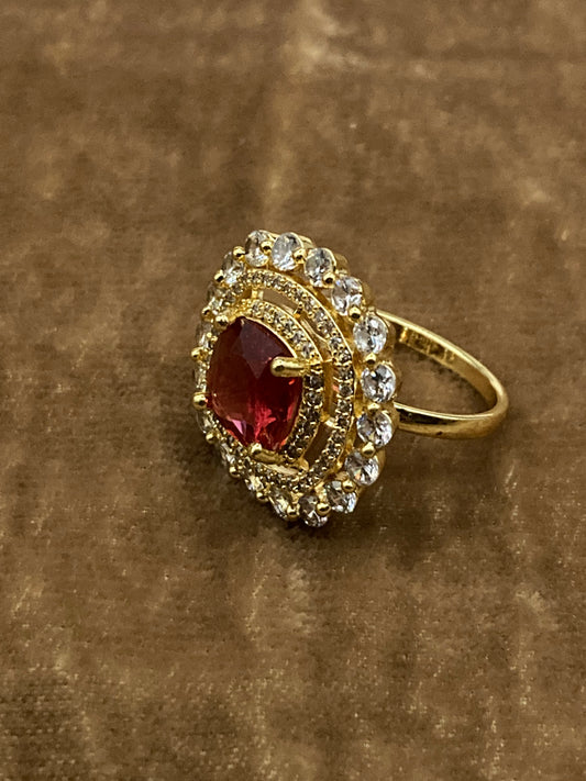 Premium Quality Gold Plated Zircon Studded Ring