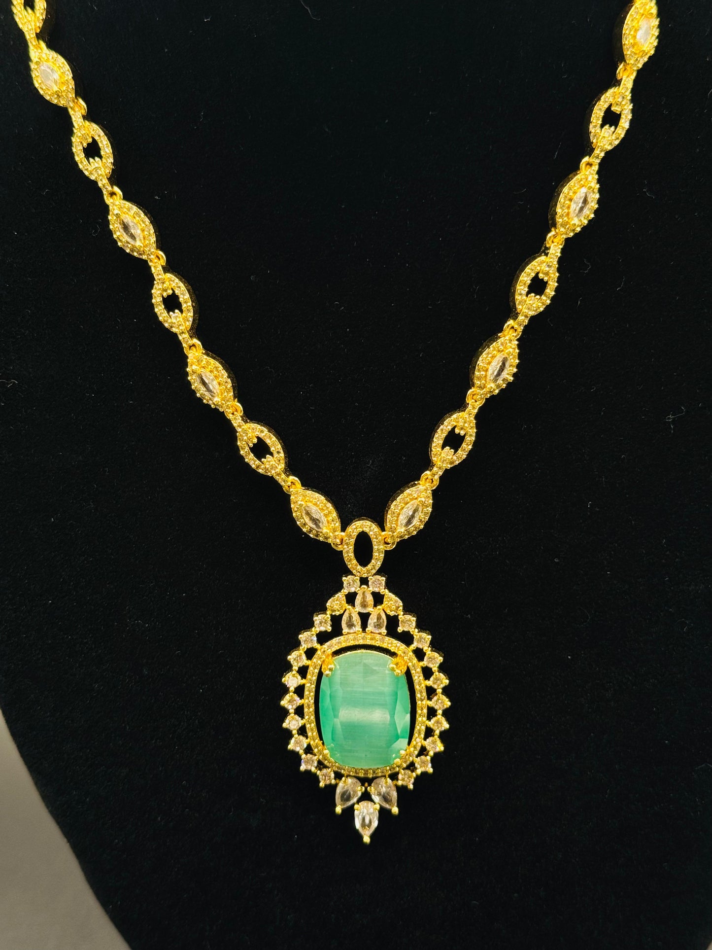 Zircon Ad Necklace Set | The Jewels Merchant
