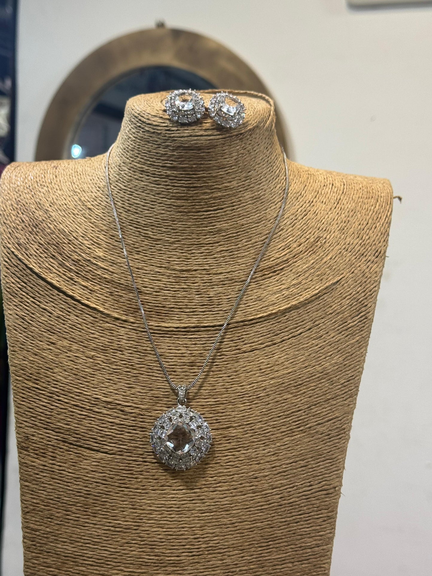 Stylish AD Pendant Set | The Jewels Merchant