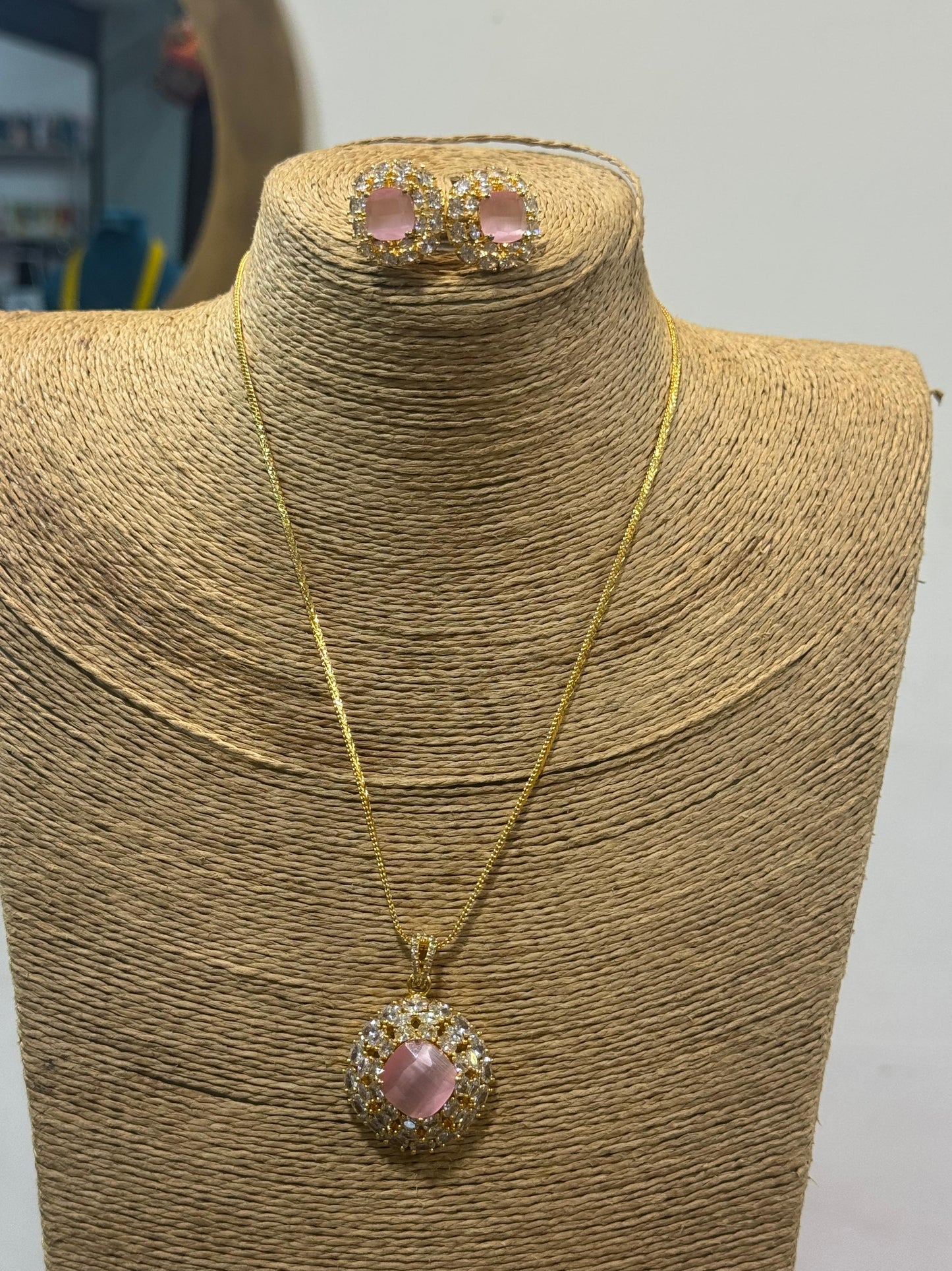 Stylish AD Pendant Set | The Jewels Merchant