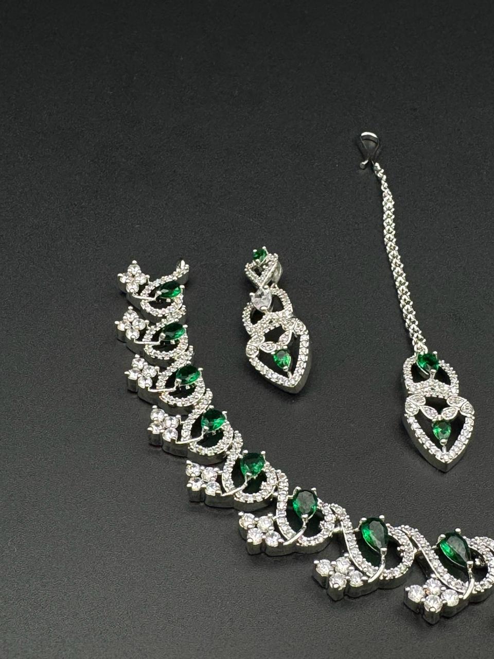 Premium Quality AD Zircon Necklace Set
