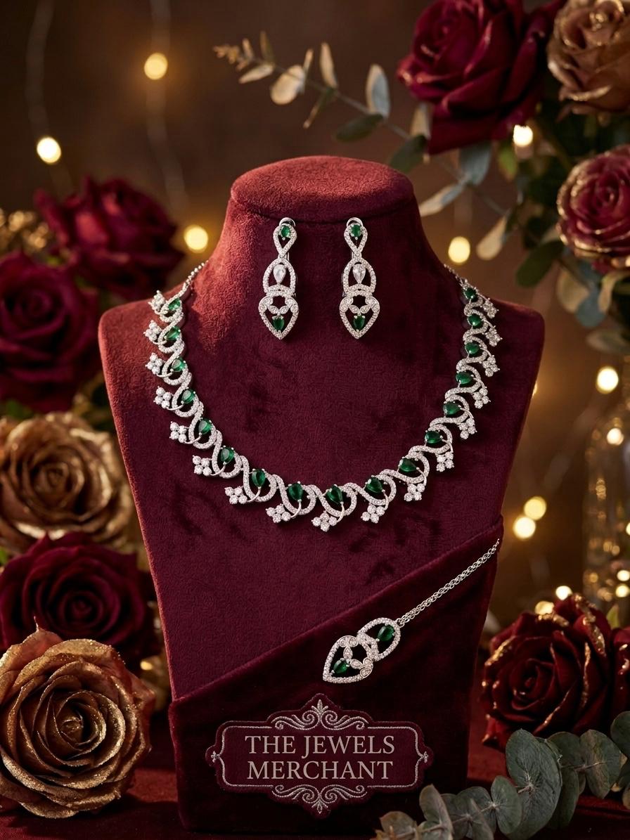 Premium Zircon Necklace Sets  | The Jewels Merchant