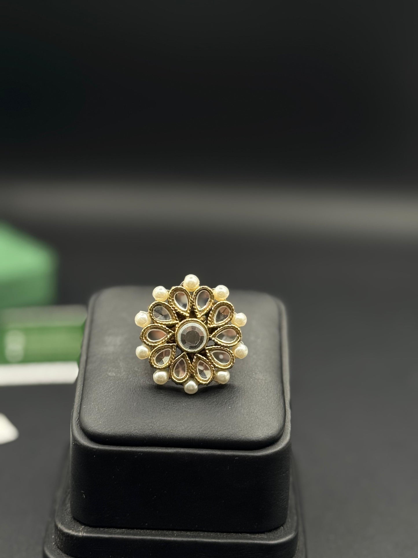 Kundan Ring | Traditional Adjustable Ring | The Jewels Merchant