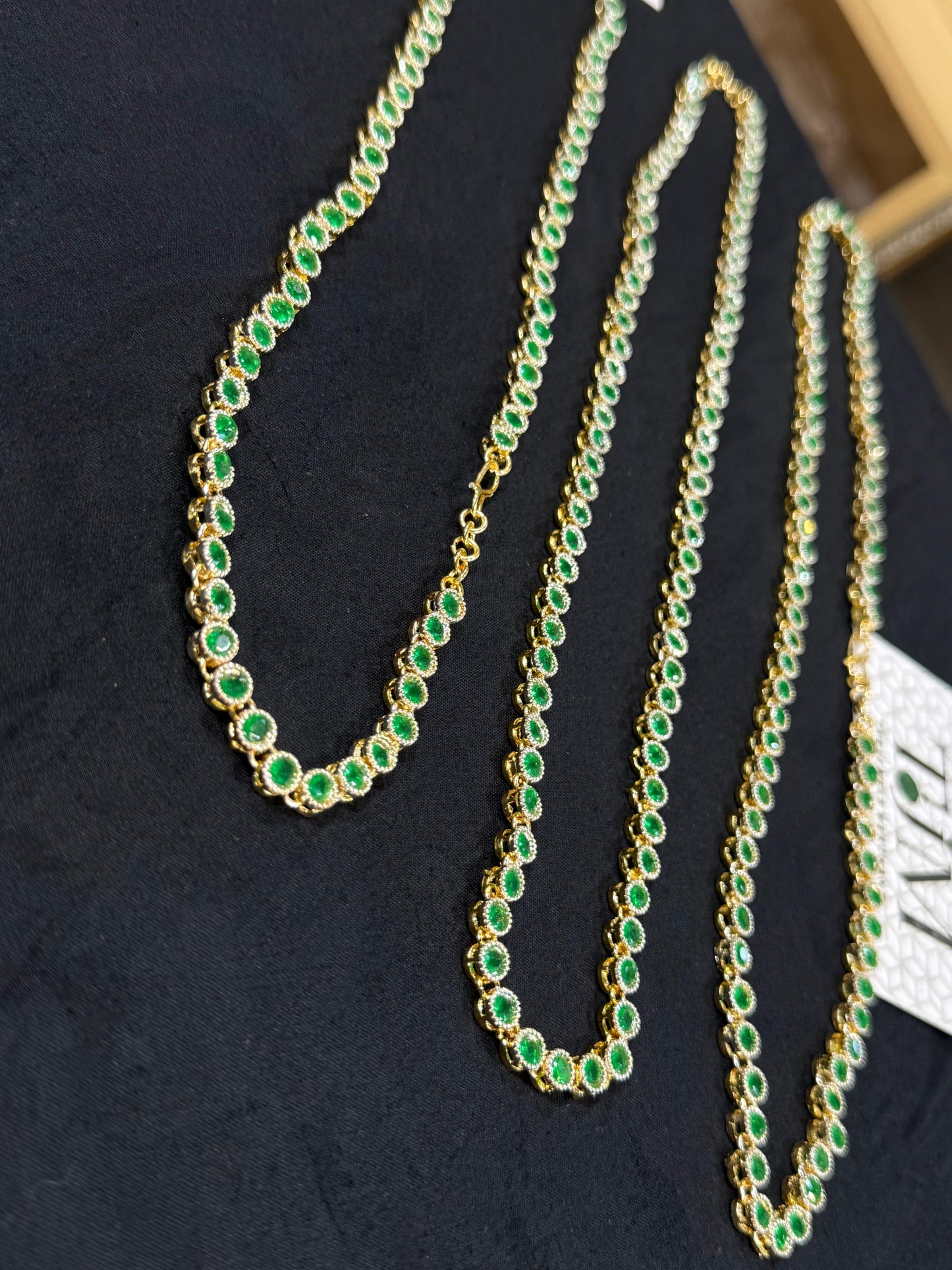 Elegant Zircon Mala | Green | The Jewels Merchant