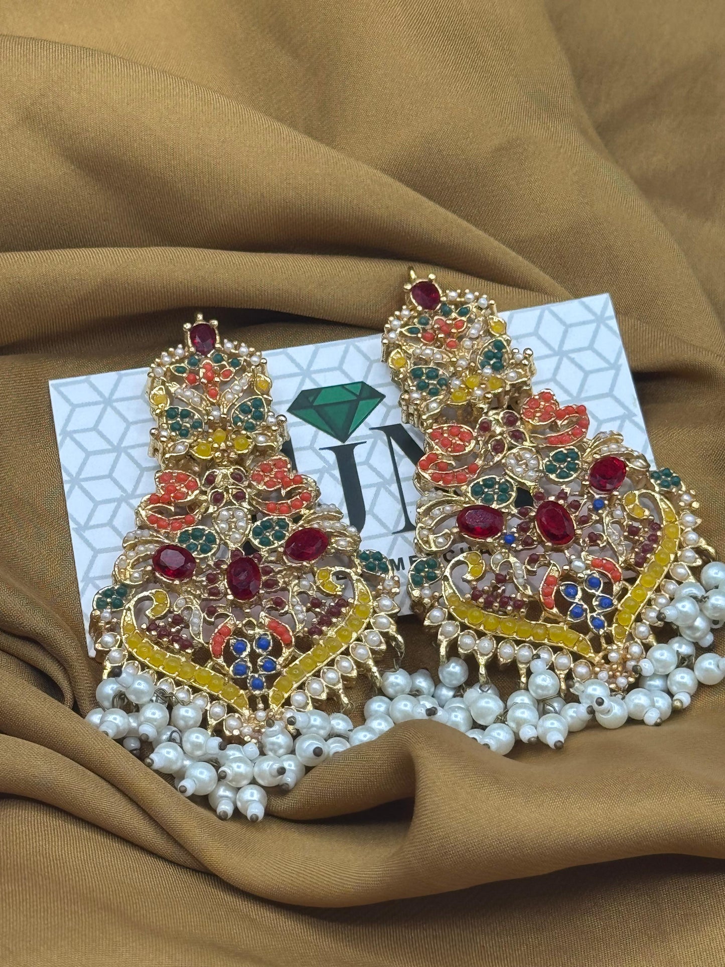 Noratan Earrings | Traditional Statement Earrings |The Jewels Merchant