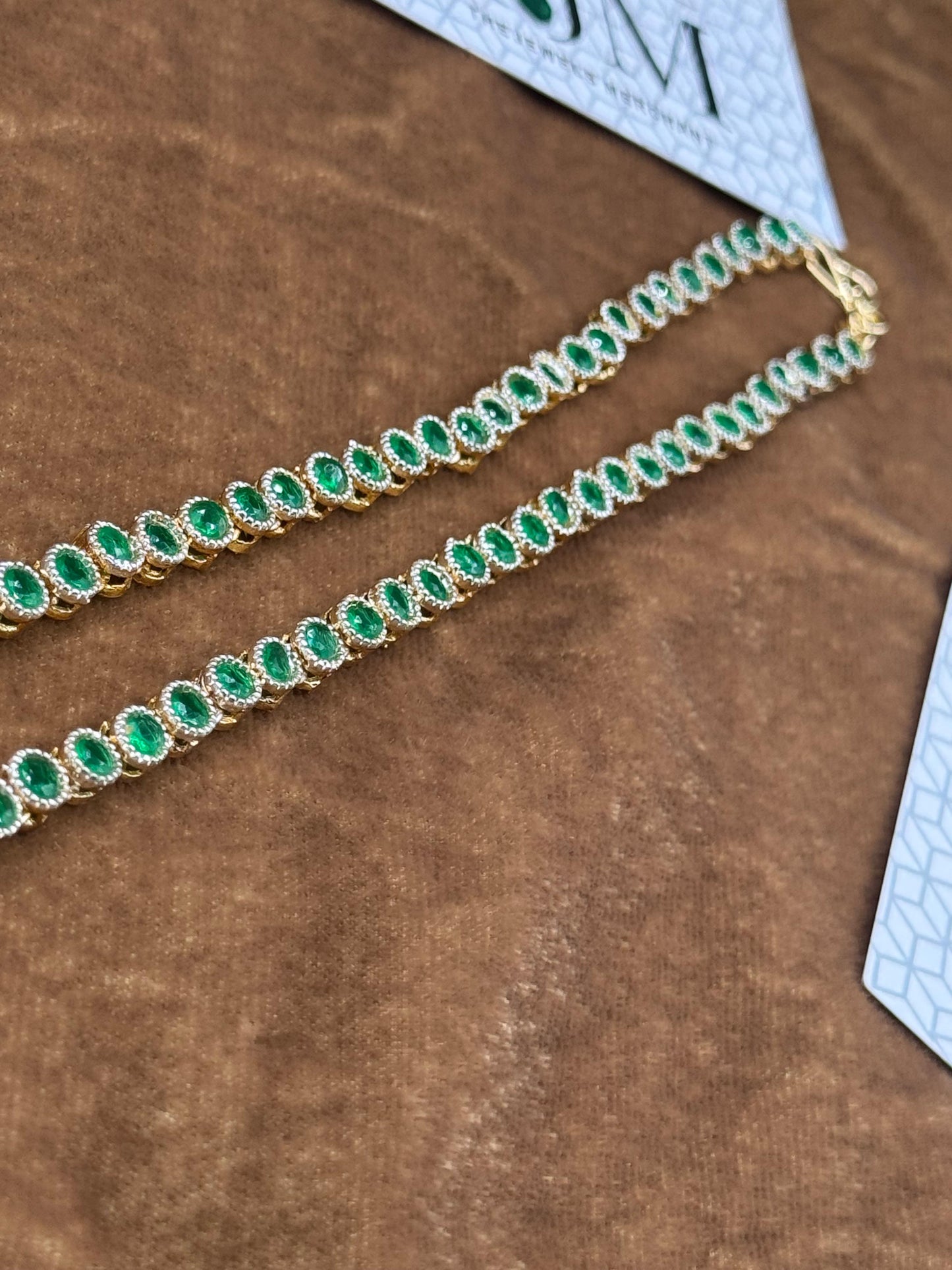 Elegant Zircon Mala | Green | The Jewels Merchant