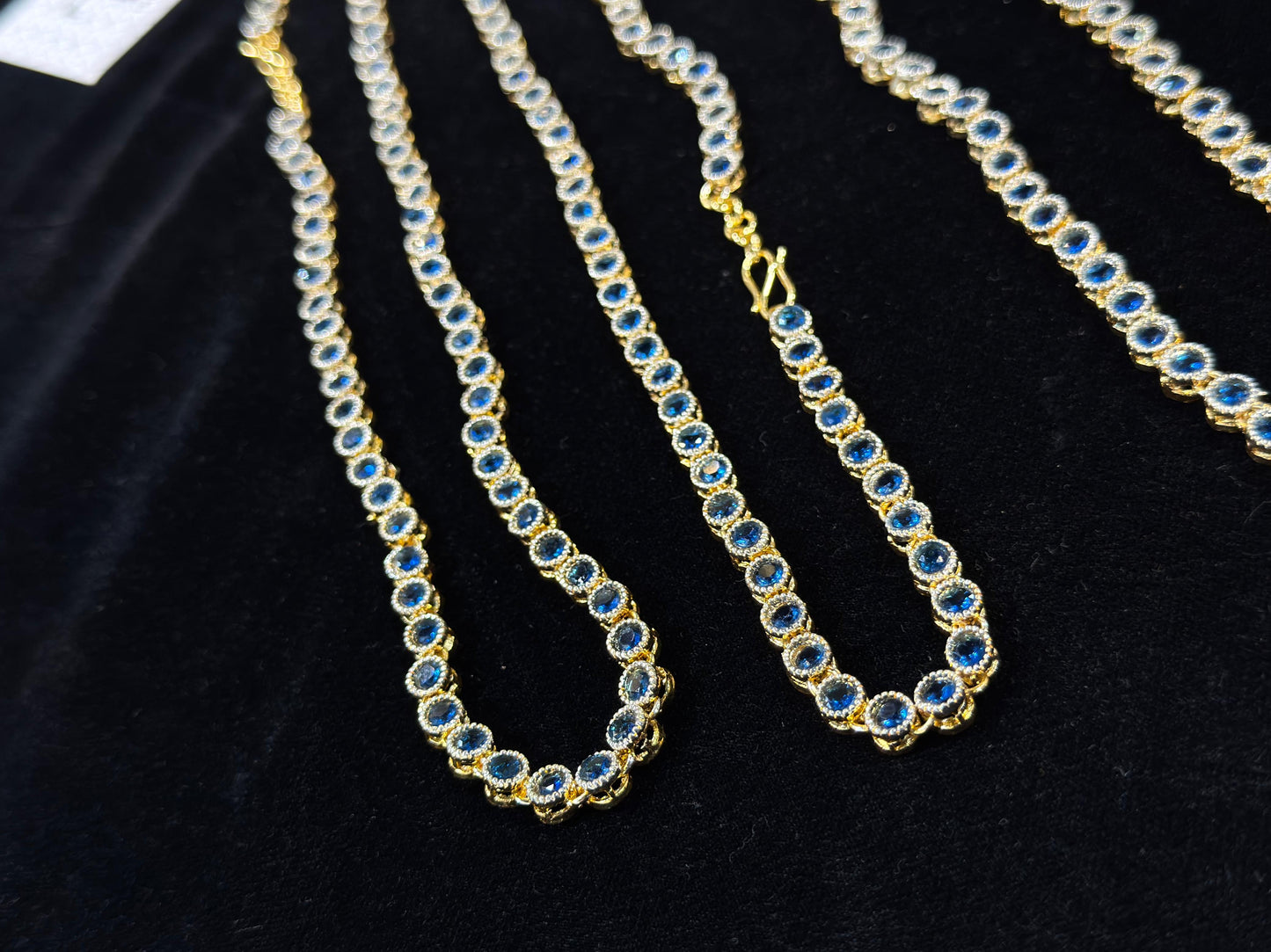 Elegant Zircon Mala | Blue Sapphire | The Jewels Merchant