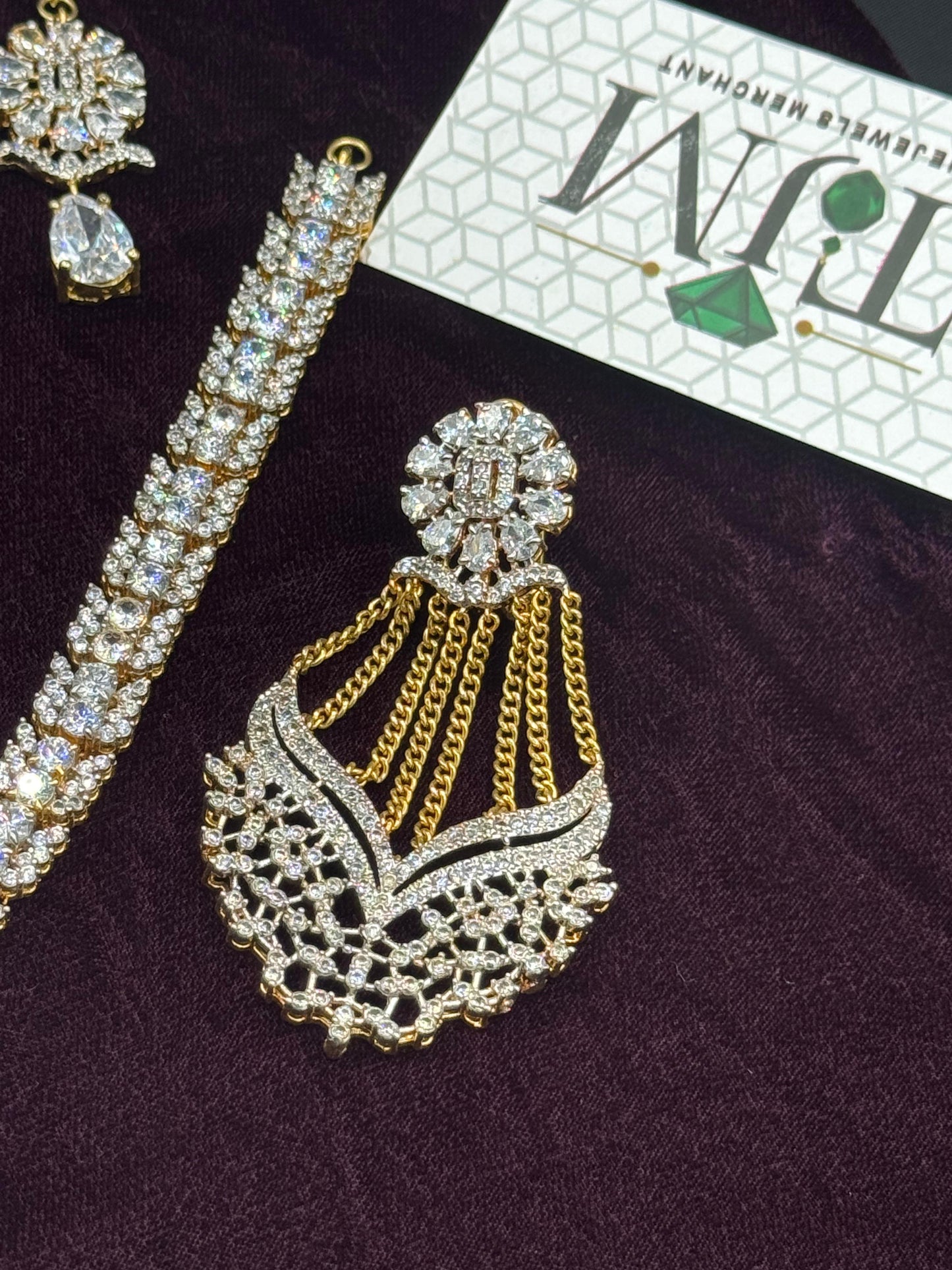 Pure 22 KT Gold Plated Bridal Necklace Set | The Jewels Merchant