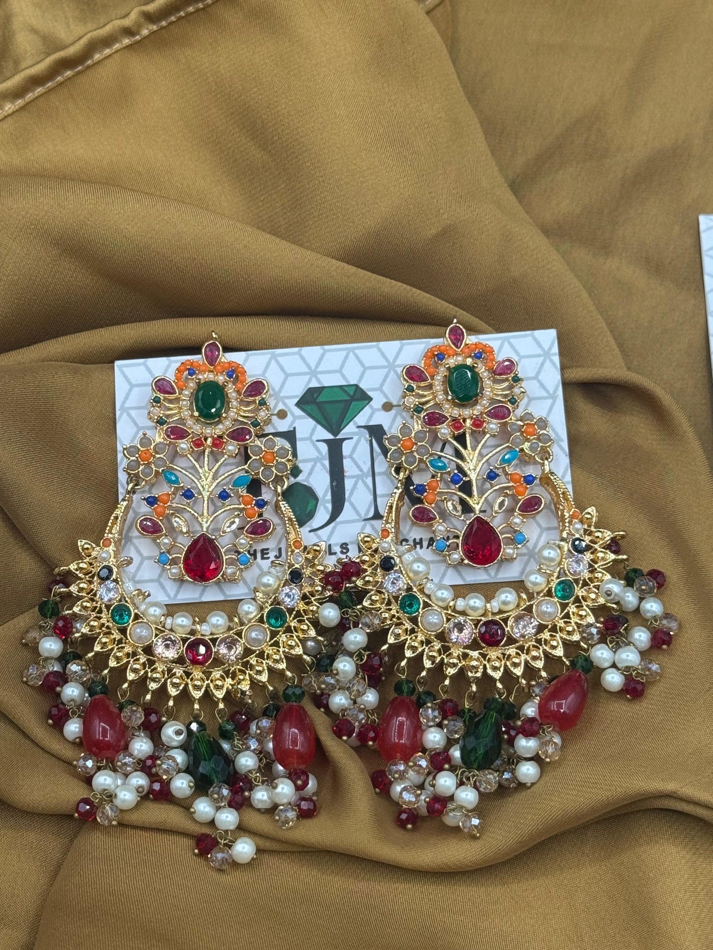 Noratan Earrings | Traditional Statement Earrings |The Jewels Merchant