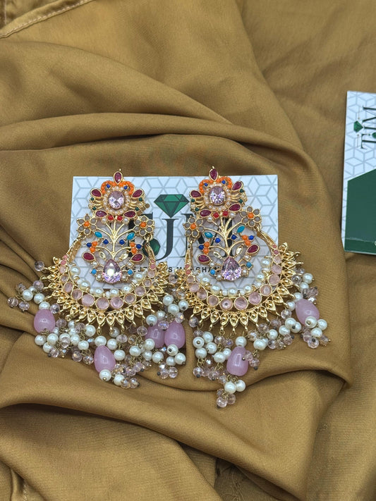 Noratan Earrings | Traditional Statement Earrings |The Jewels Merchant