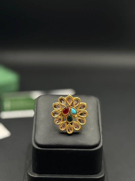 Kundan Ring | Traditional Adjustable Ring | The Jewels Merchant