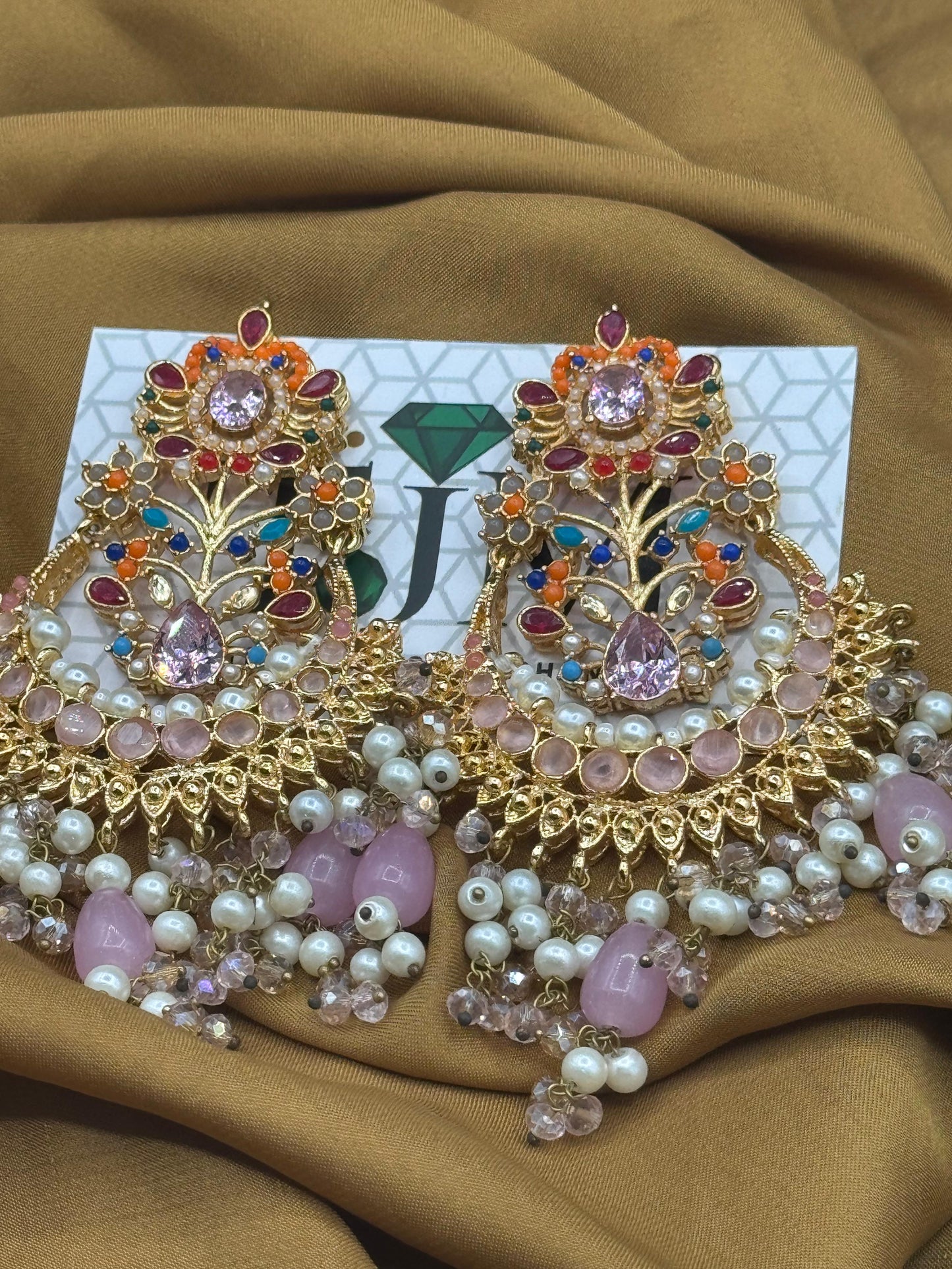Noratan Earrings | Traditional Statement Earrings |The Jewels Merchant