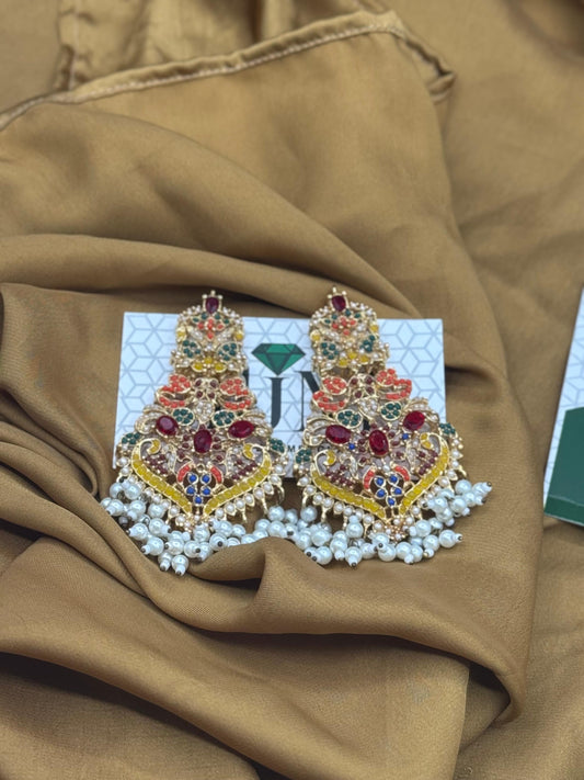 Noratan Earrings | Traditional Statement Earrings |The Jewels Merchant