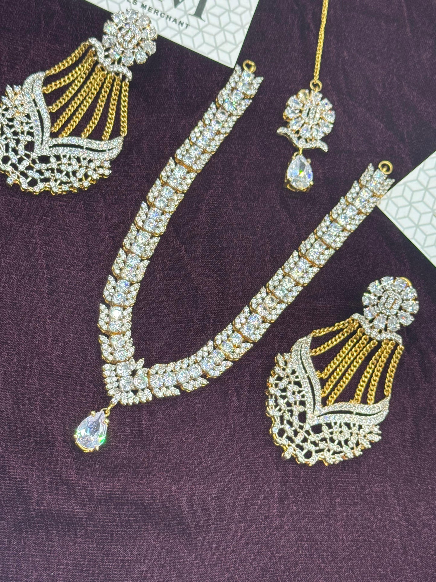 Pure 22 KT Gold Plated Bridal Necklace Set | The Jewels Merchant