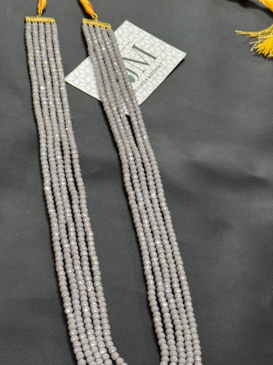 Stylish 5 Layer Mala (Grey)  | The Jewels Merchant