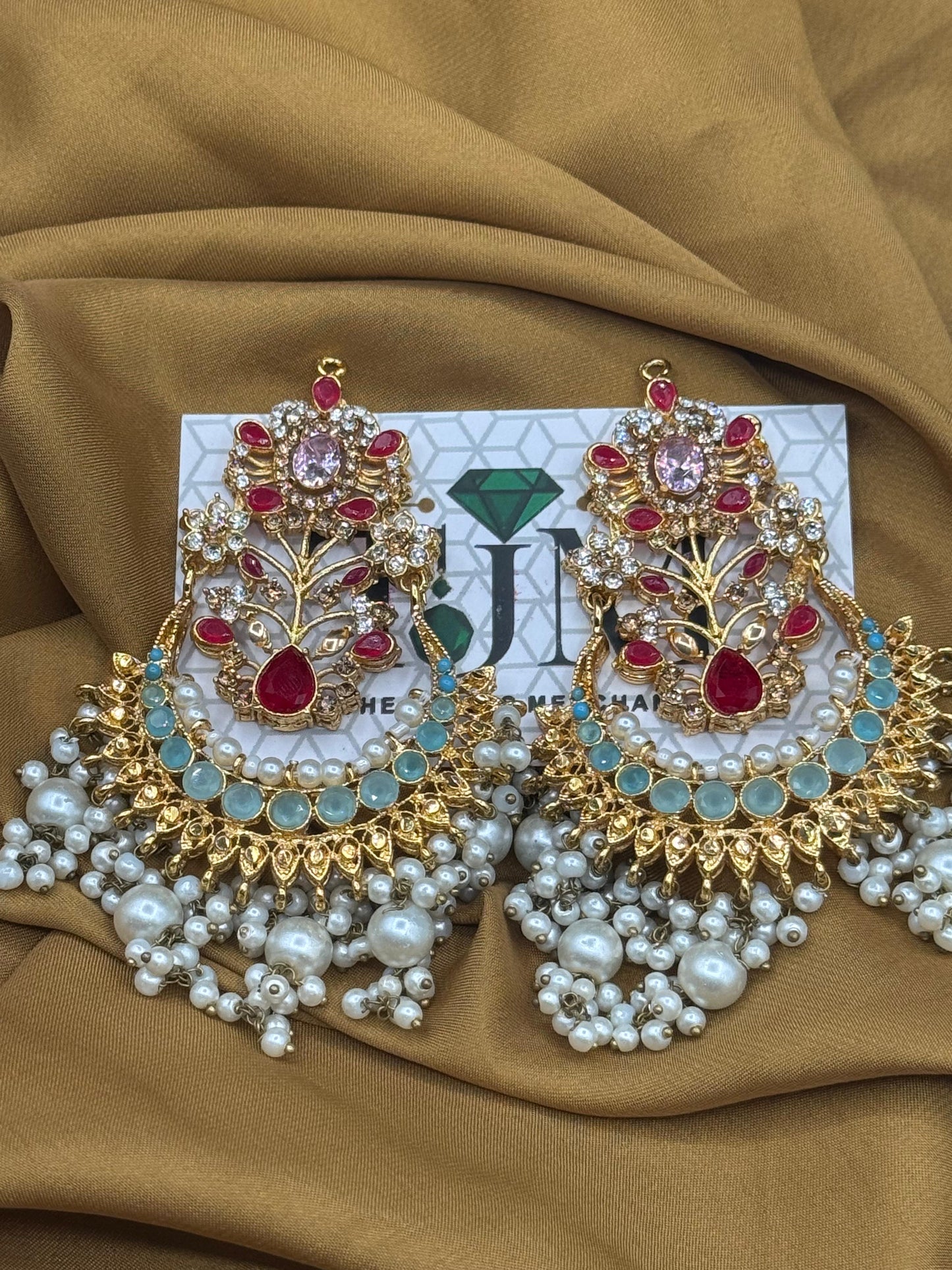 Noratan Earrings | Traditional Statement Earrings |The Jewels Merchant