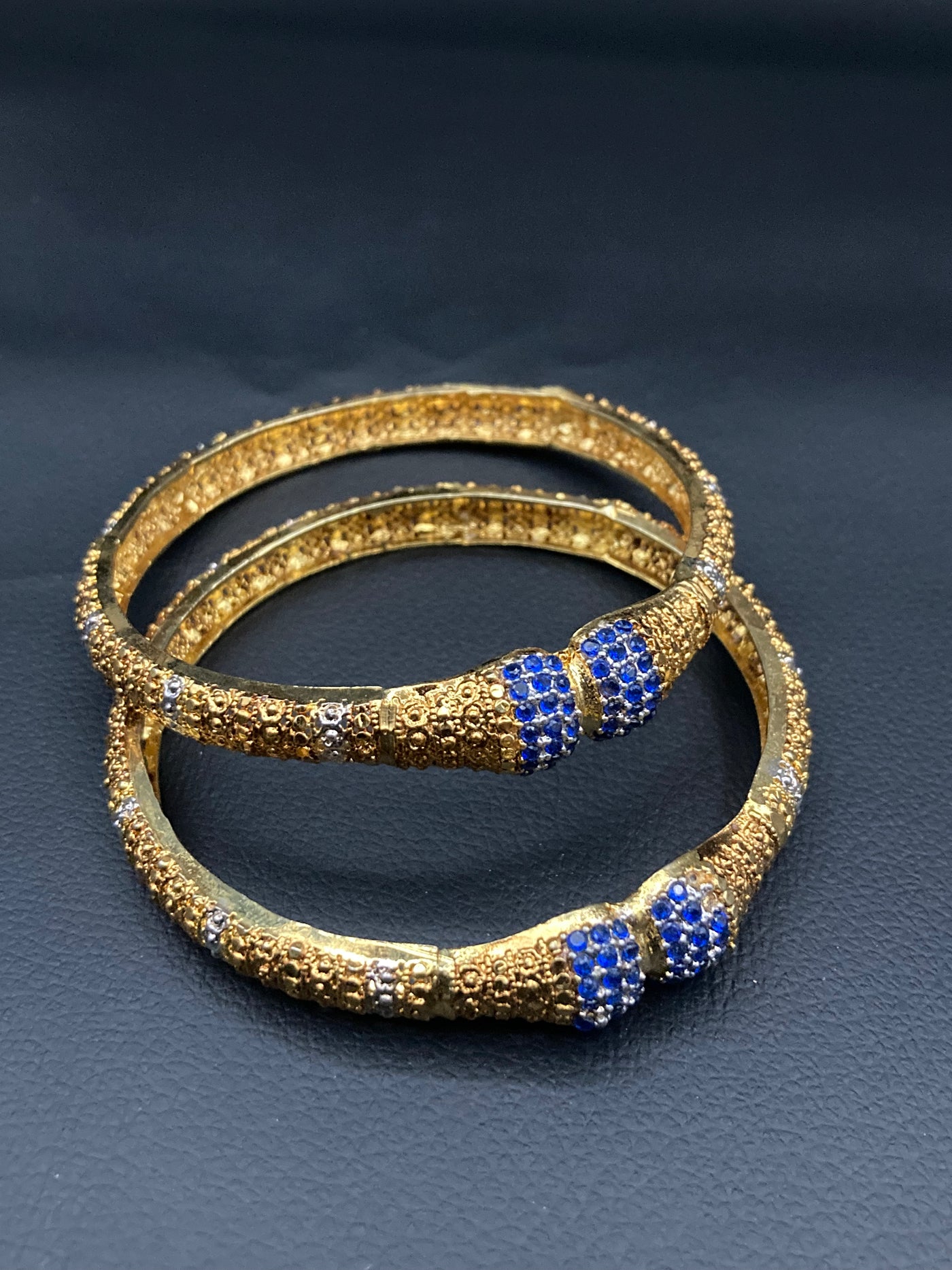 Gold And Rhodium Plated Zircon Bangle