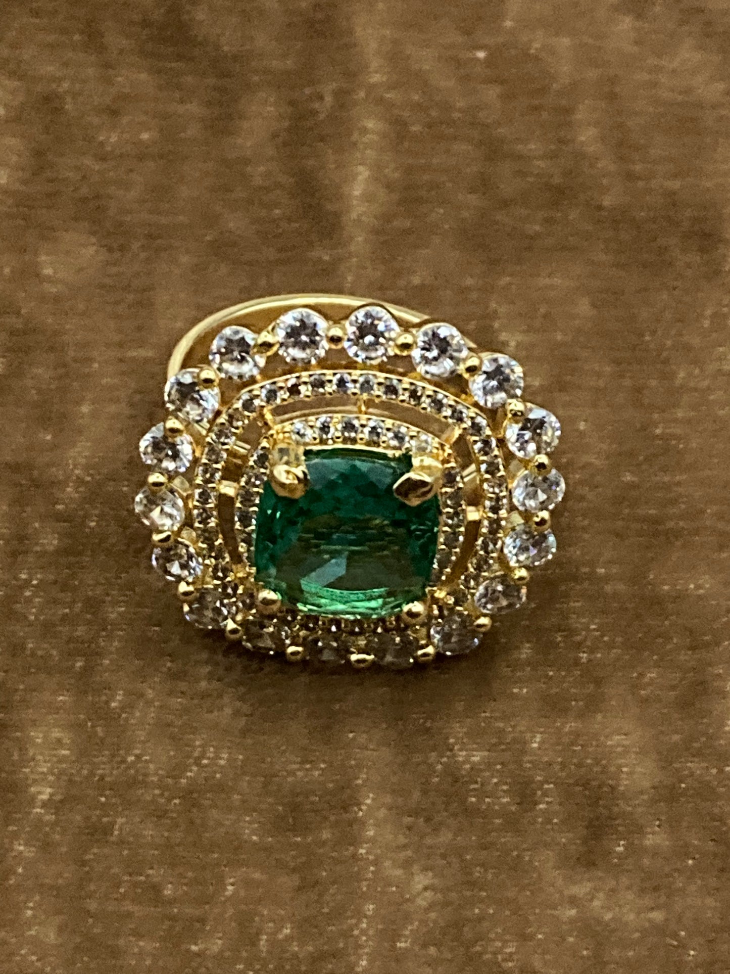 Premium Quality Gold Plated Zircon Studded Ring