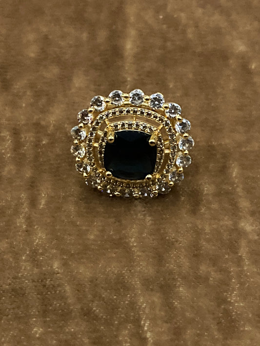 Premium Quality Gold Plated Zircon Studded Ring