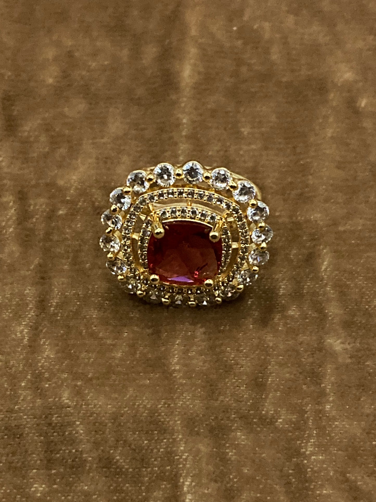 Premium Quality Gold Plated Zircon Studded Ring