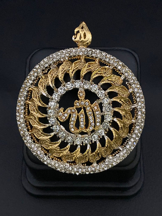 Two Tone Big Size ALLAH Name Big Pendant