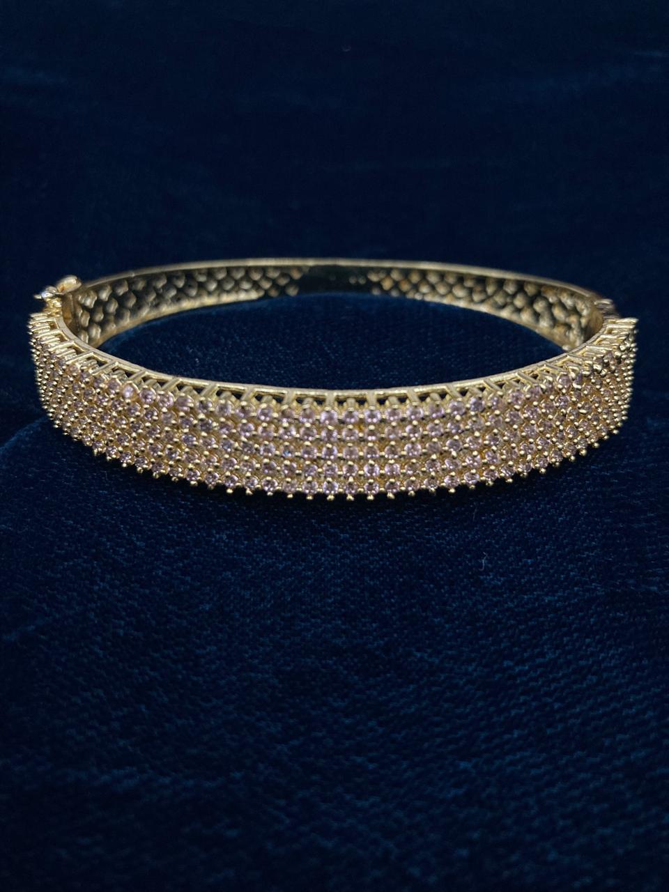Premium Quality Gold Plated Zircon Studded Bracelet