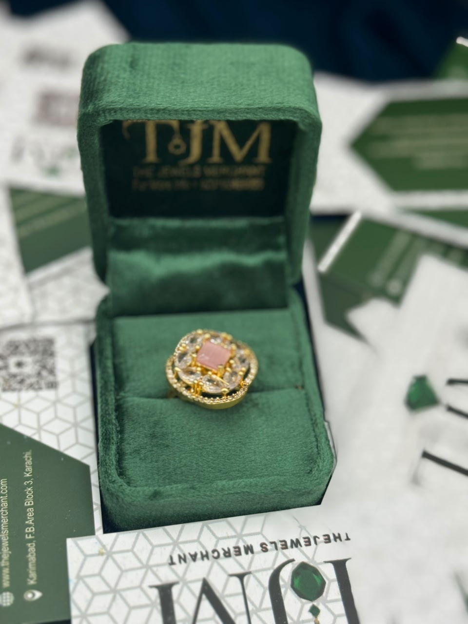 Gold Plated Zircons Studded Rings