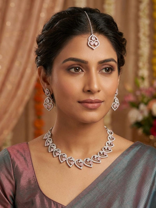 Premium Quality AD Zircon Necklace Set