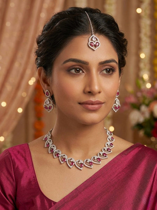 Premium Quality AD Zircon Necklace Set