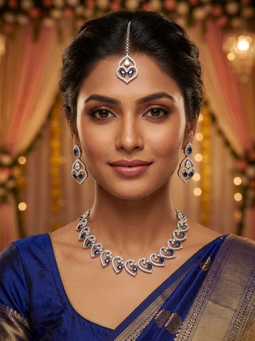 Premium Quality AD Zircon Necklace Set