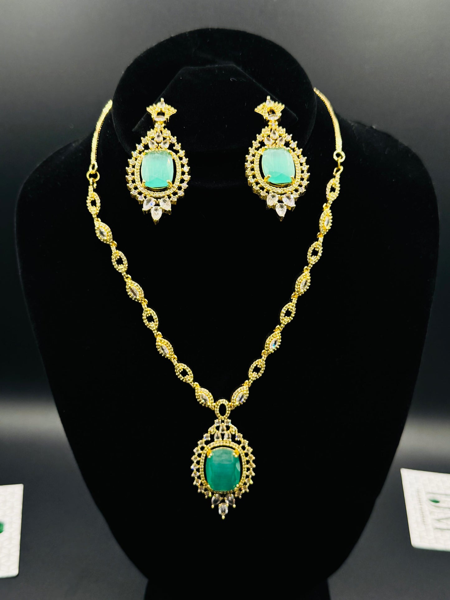Zircon Ad Necklace Set | The Jewels Merchant