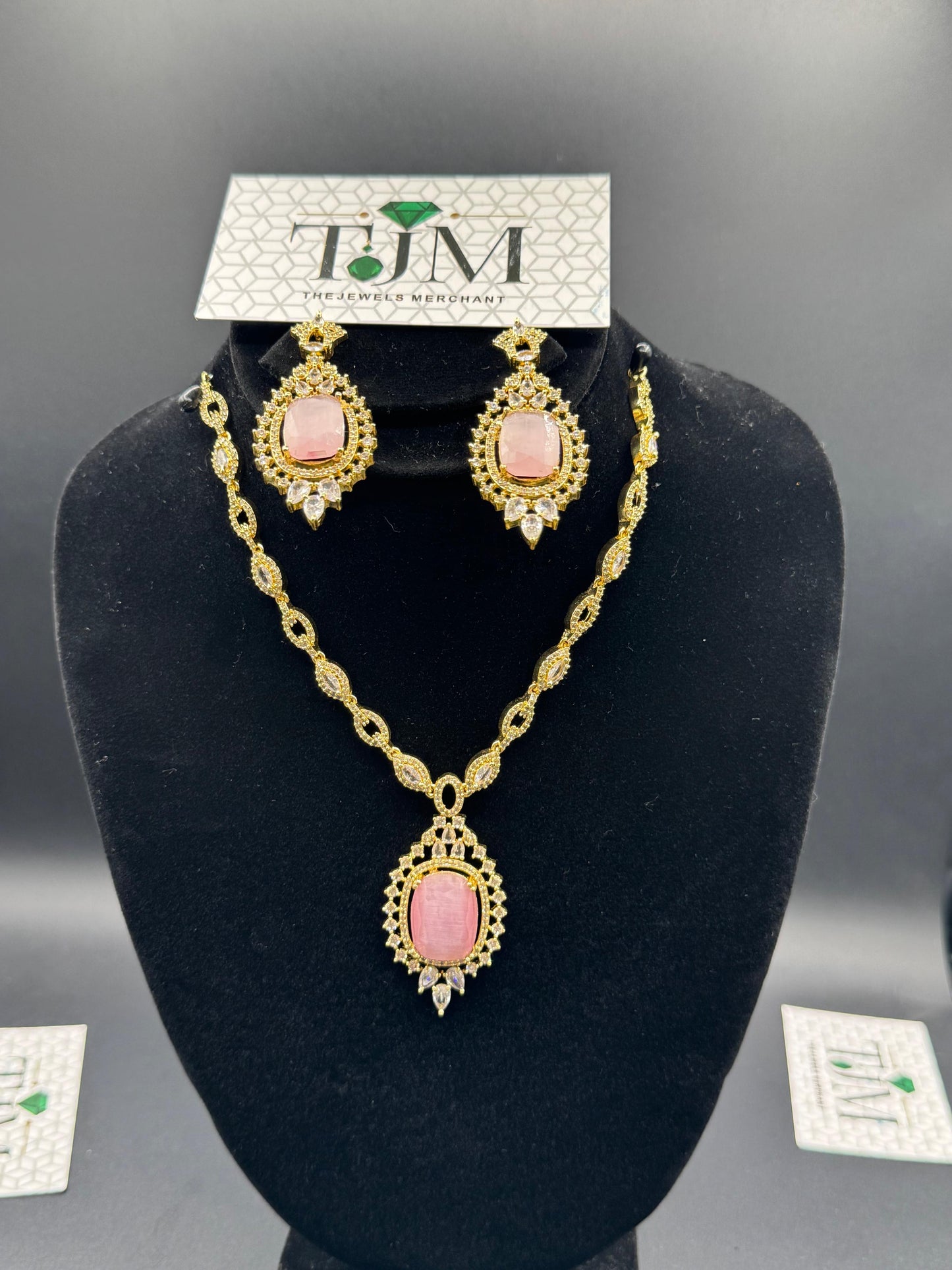 Zircon Ad Necklace Set | The Jewels Merchant
