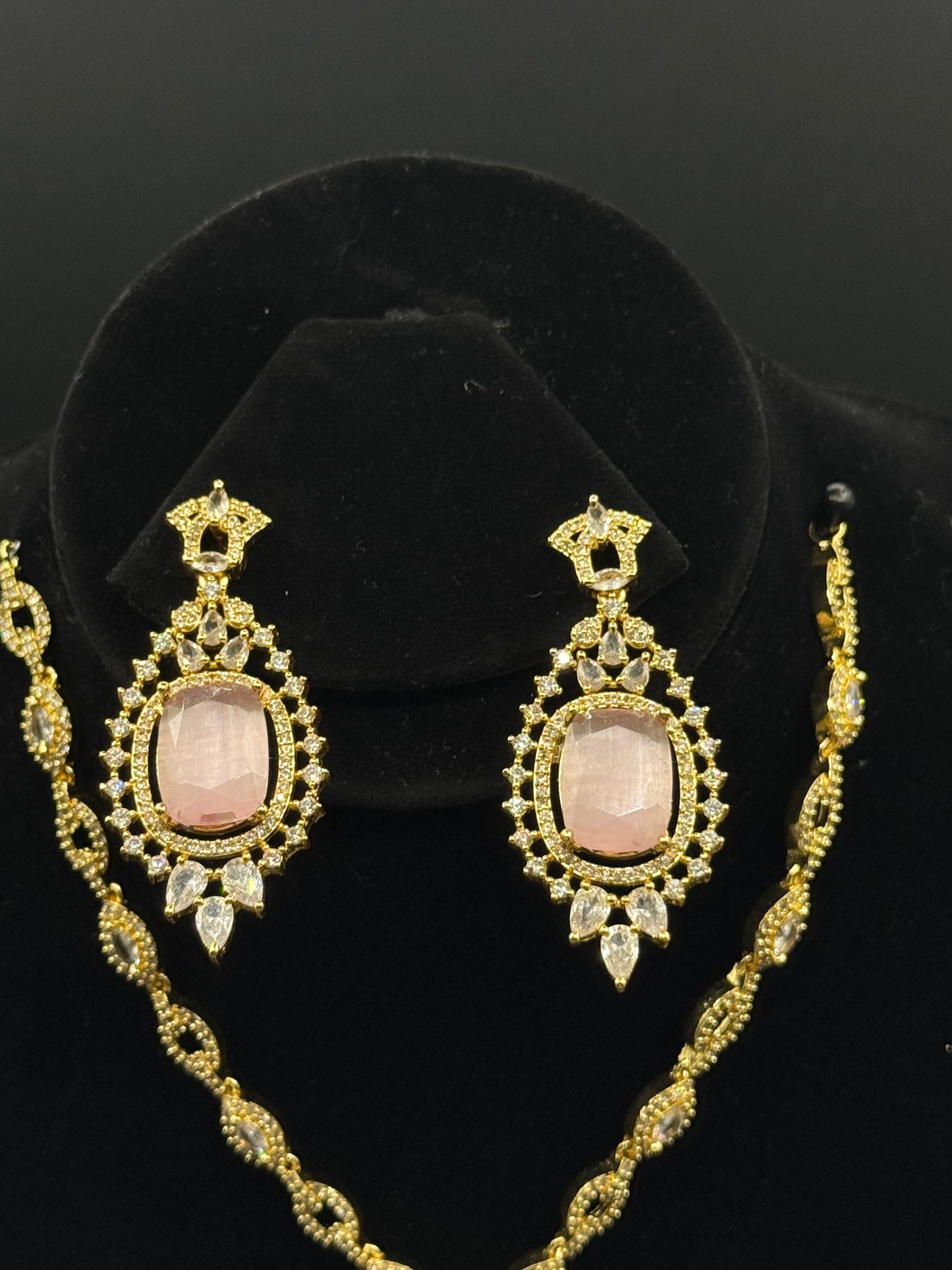 Zircon Ad Necklace Set | The Jewels Merchant
