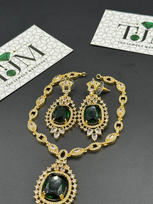 Zircon Ad Necklace Set | The Jewels Merchant