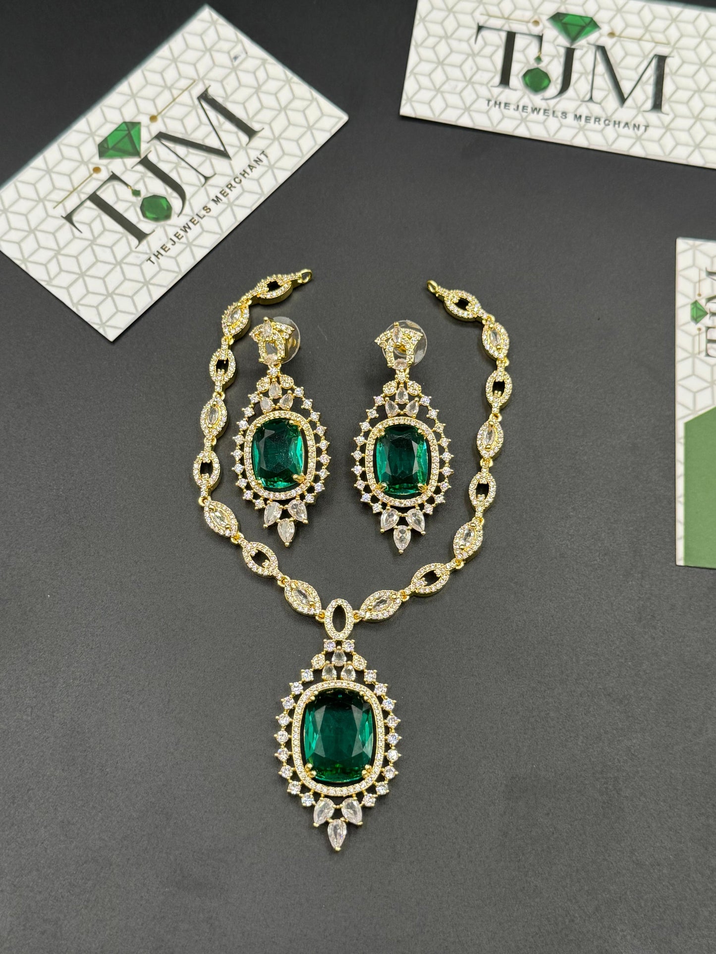 Zircon Ad Necklace Set | The Jewels Merchant