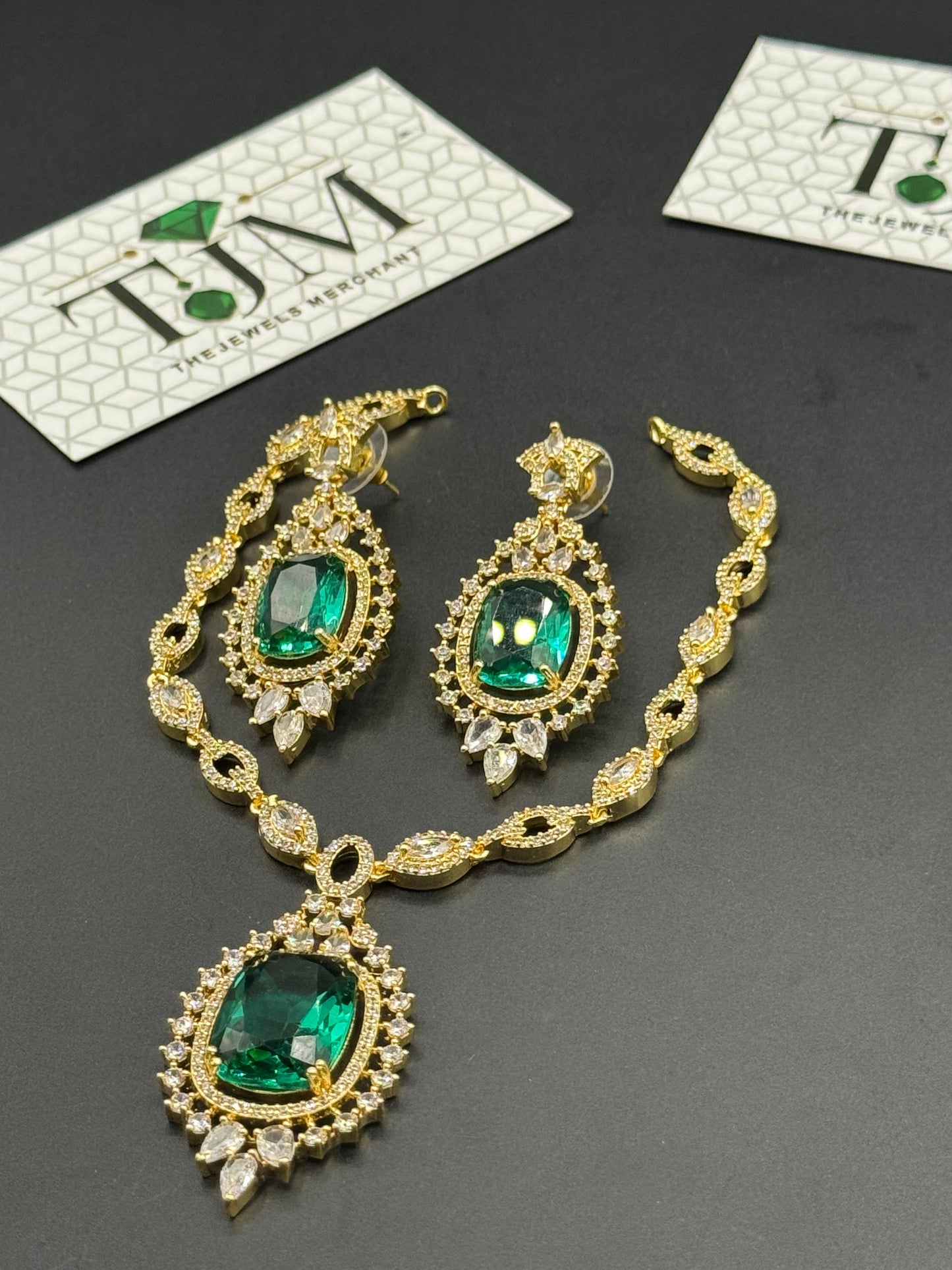 Zircon Ad Necklace Set | The Jewels Merchant