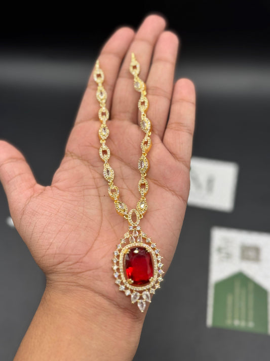 Zircon Ad Necklace Set | The Jewels Merchant