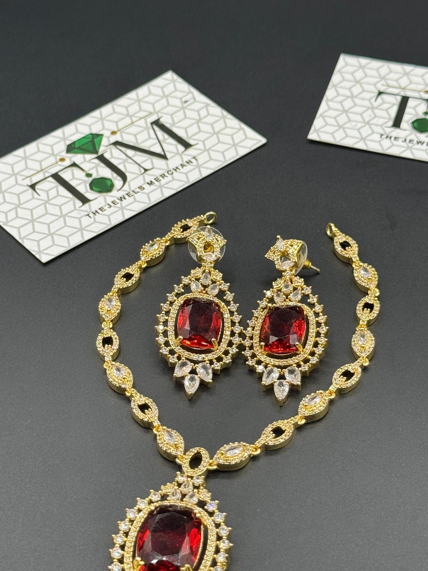 Zircon Ad Necklace Set | The Jewels Merchant
