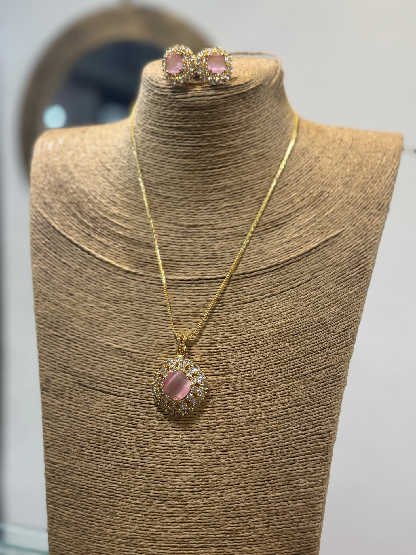 Stylish AD Pendant Set | The Jewels Merchant