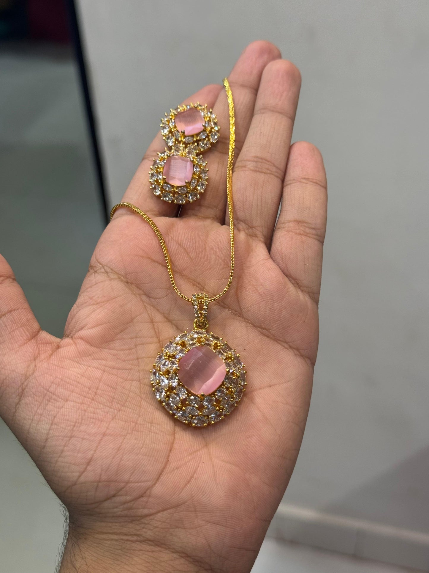 Stylish AD Pendant Set | The Jewels Merchant