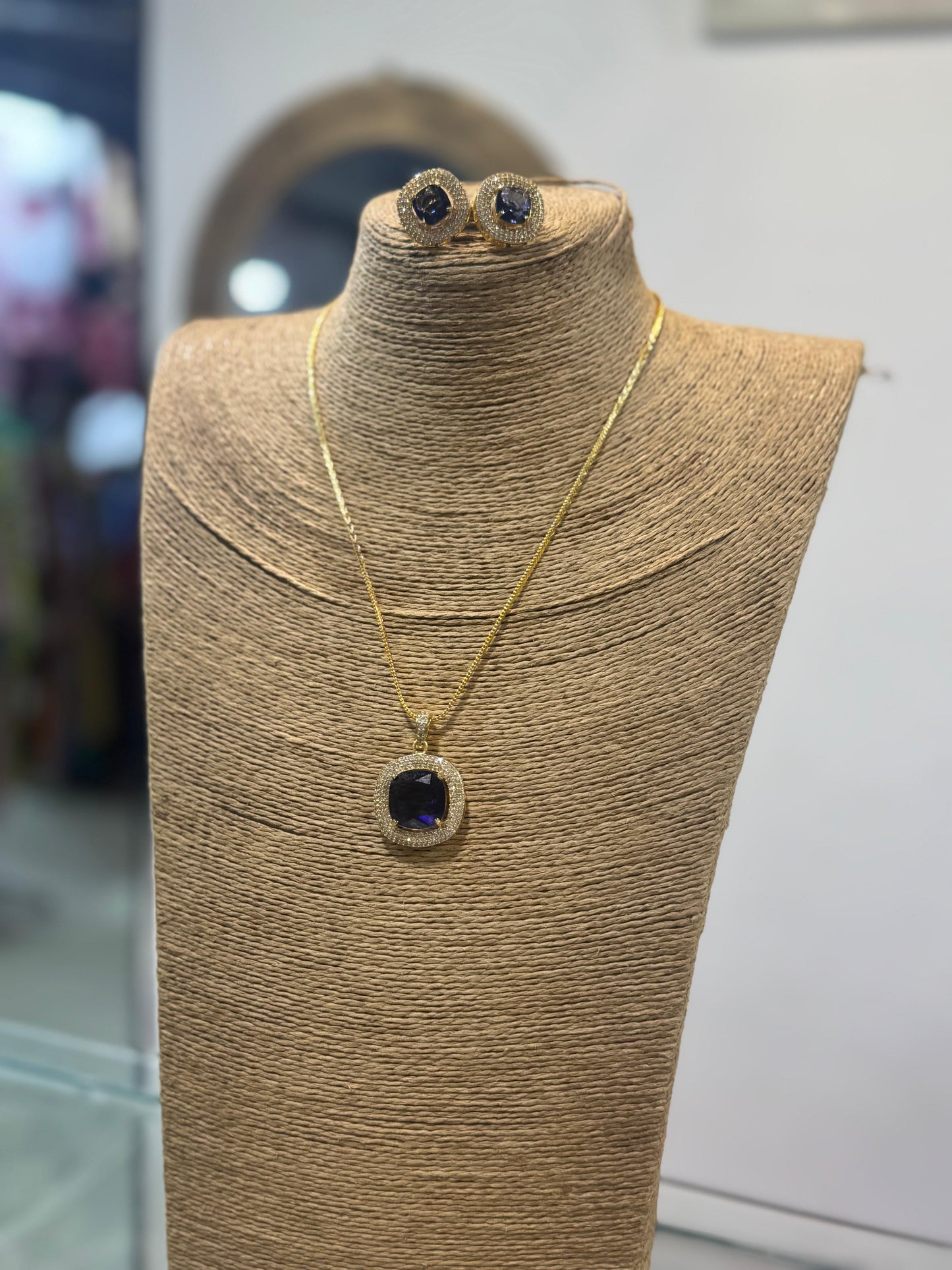 Stylish AD Pendant Set | The Jewels Merchant