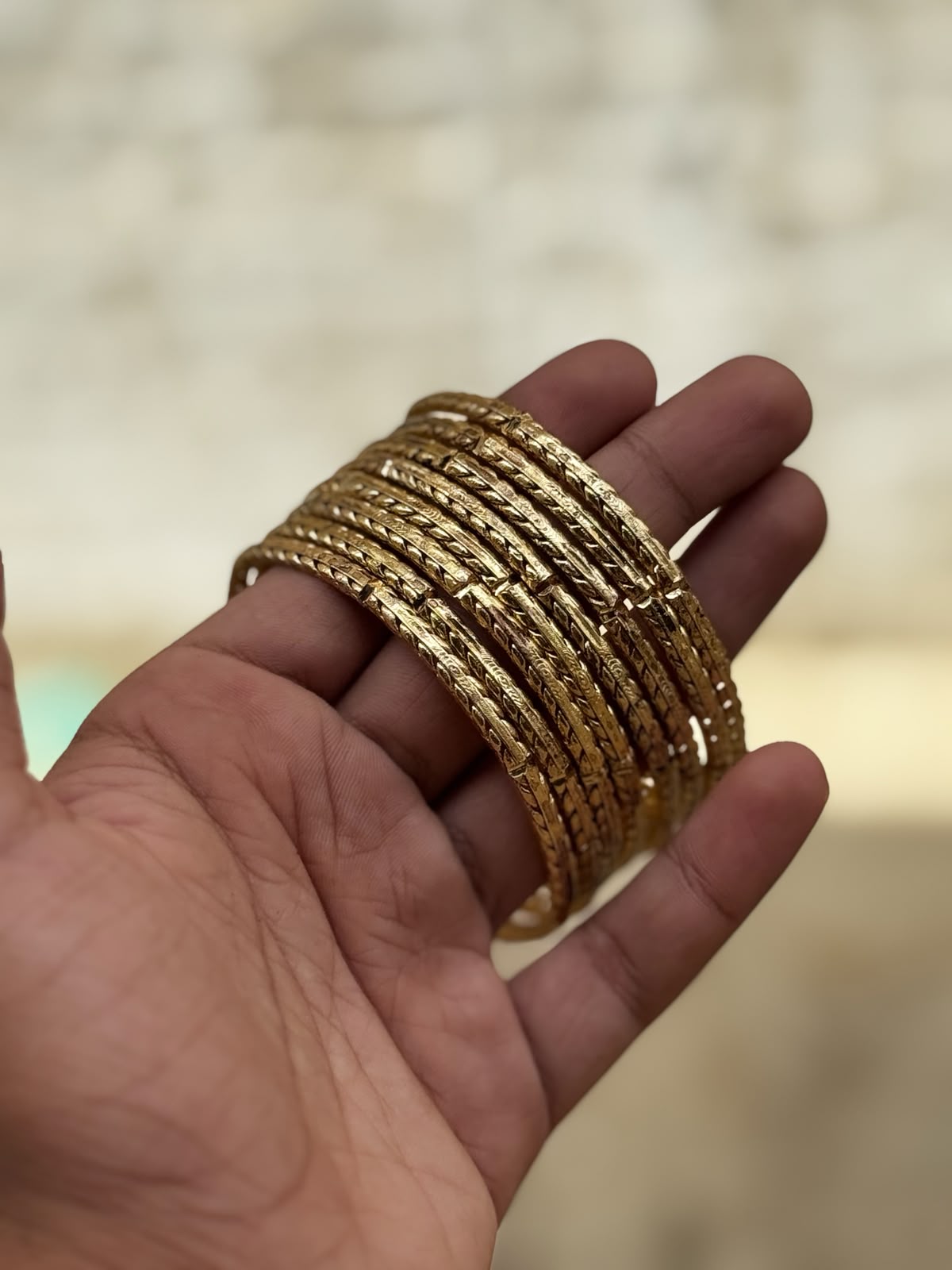 Premium Quality Gold Polish Bangles ( 4 Pc )