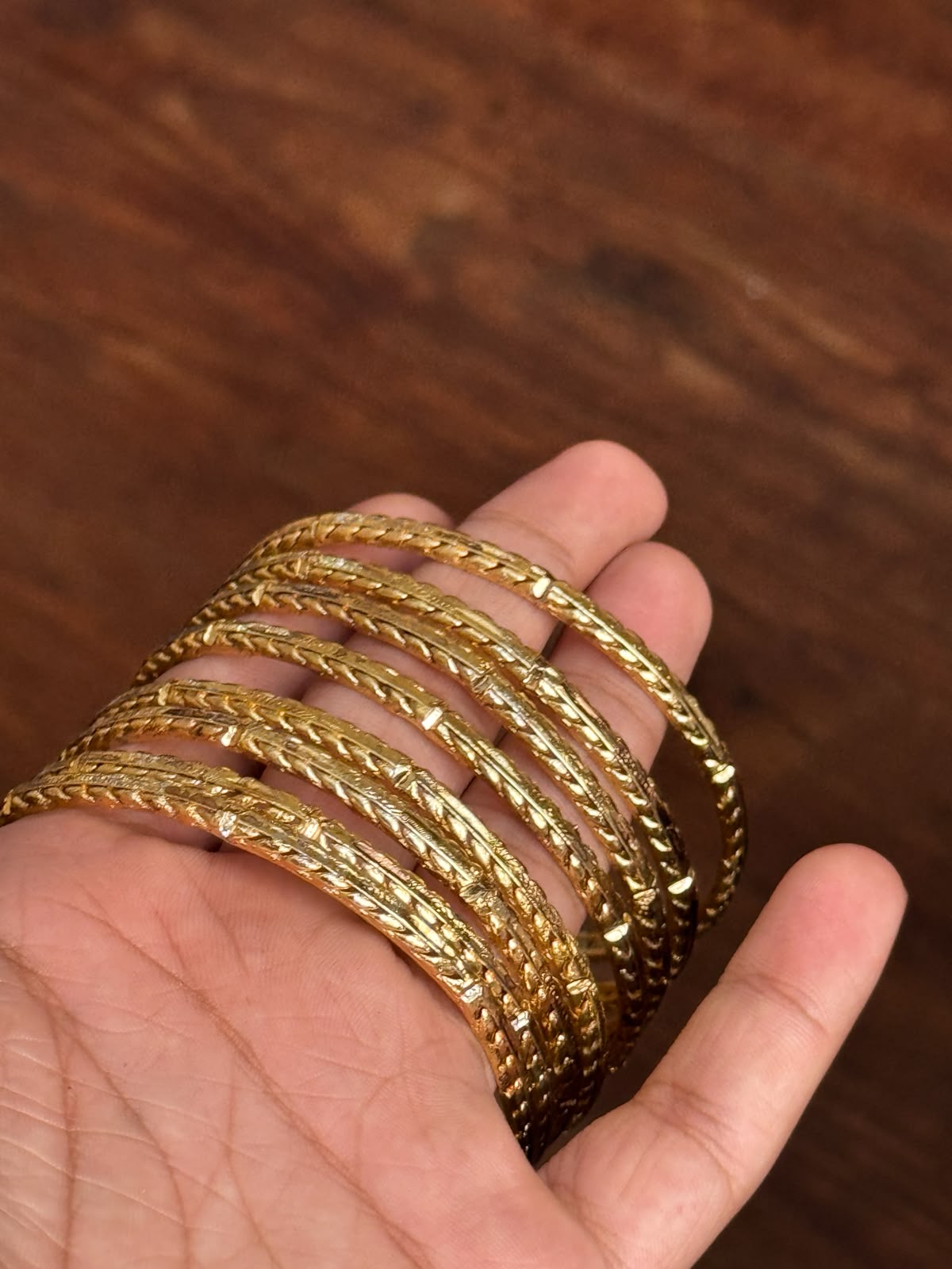Premium Quality Gold Polish Bangles ( 4 Pc )
