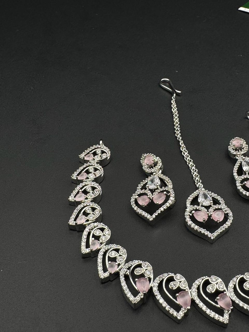 Premium Quality AD Zircon Necklace Set