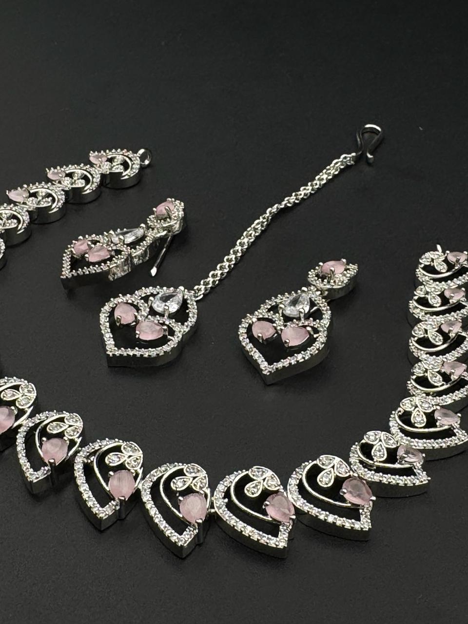 Premium Quality AD Zircon Necklace Set