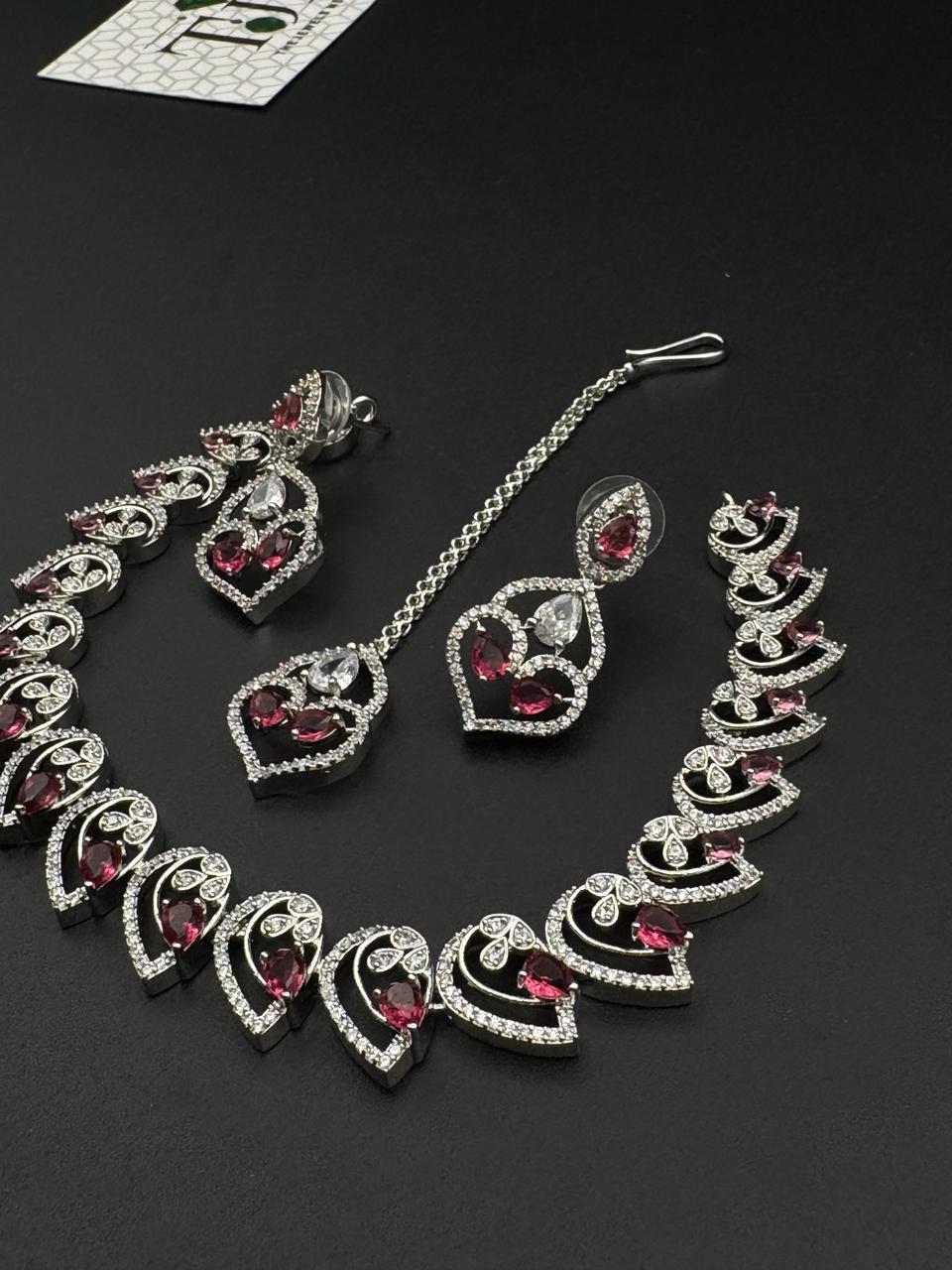 Premium Quality AD Zircon Necklace Set
