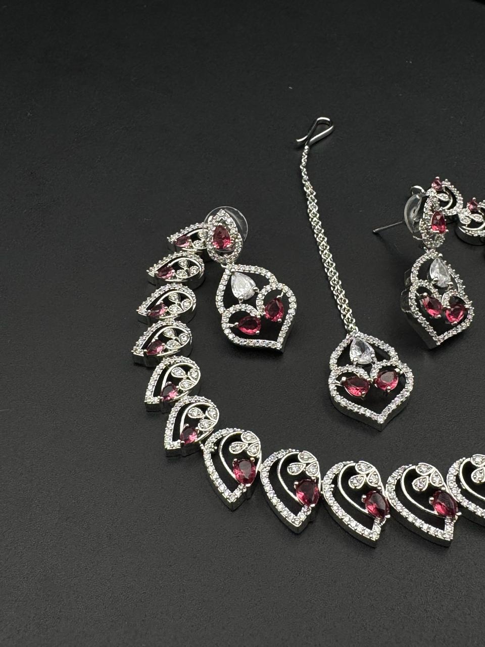 Premium Quality AD Zircon Necklace Set